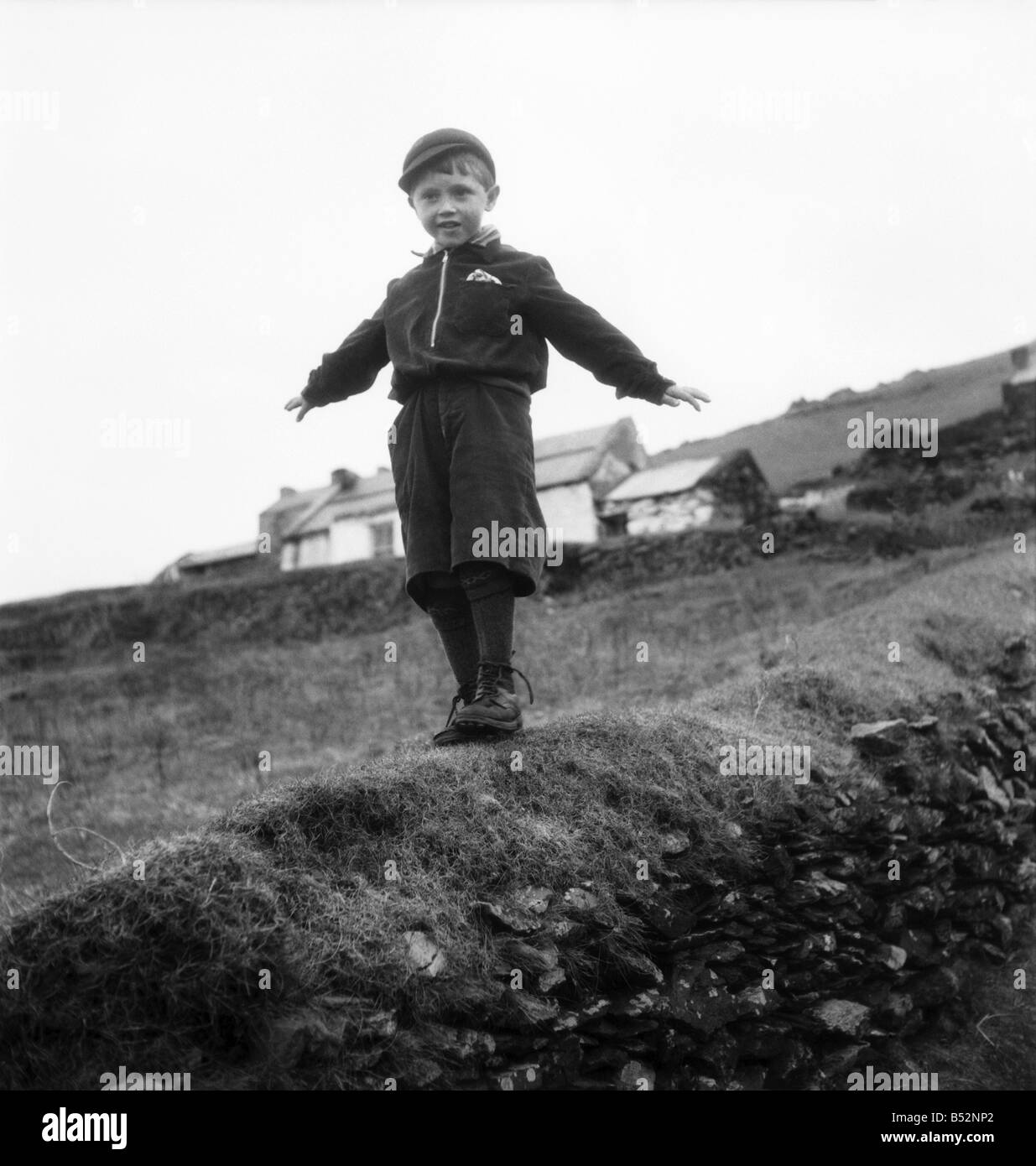 Great Blasket Island, Off The Dingle Peninsula, Co. Kerry, Ireland. January 1953 D499-002 Stock Photo