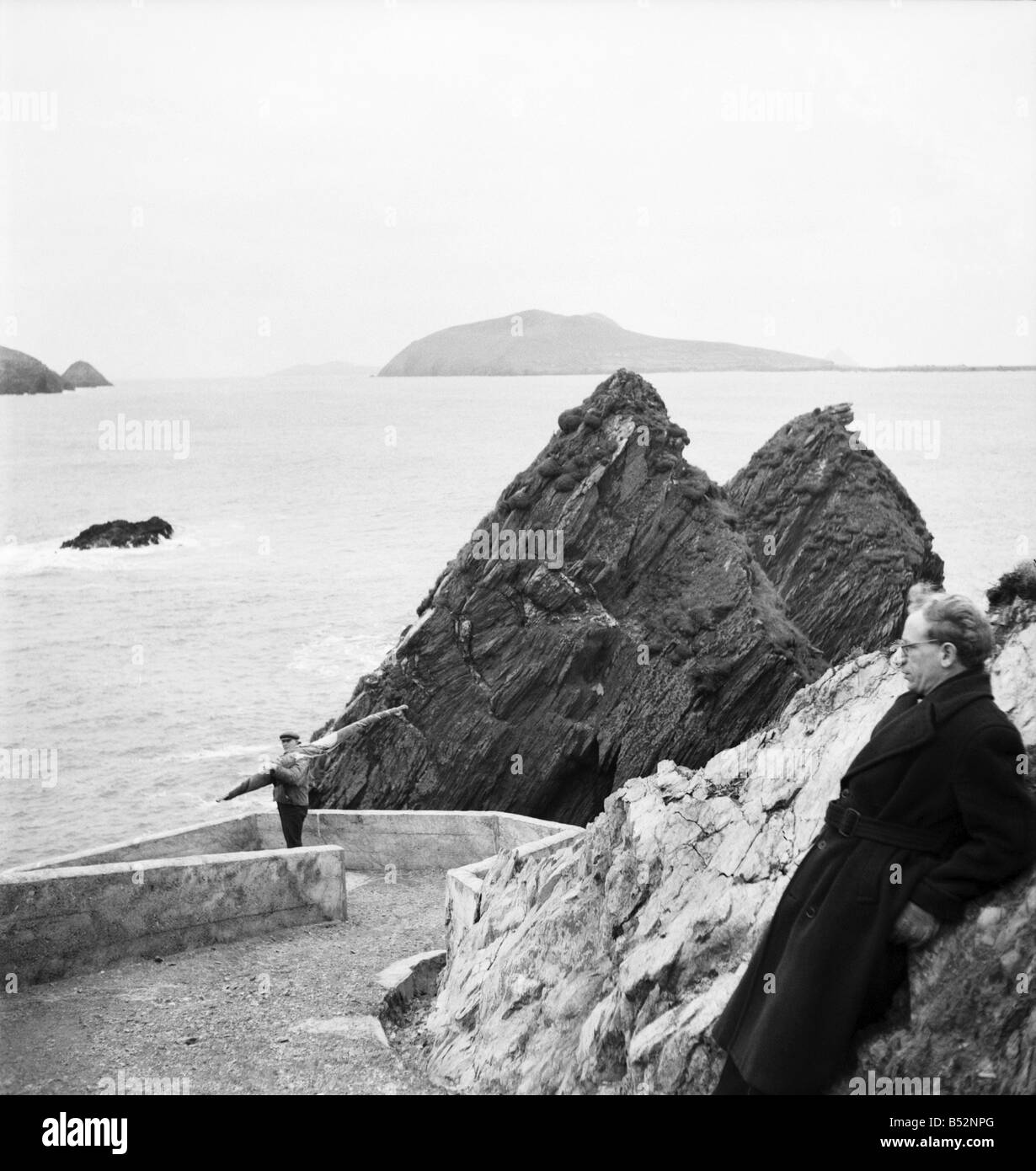 Great Blasket Island, Off The Dingle Peninsula, Co. Kerry, Ireland. January 1953 D499-011 Stock Photo