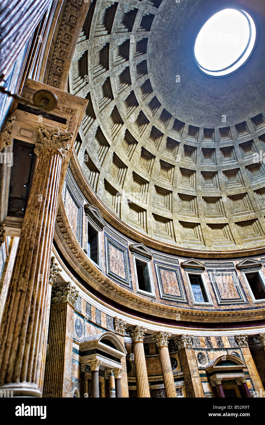Inside the Pantheon, Rome, Italy, Europe Stock Photo