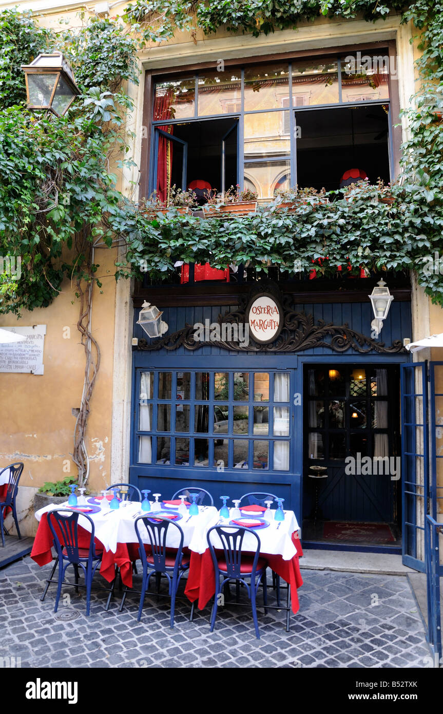 The Osteria Margutta, a restaurant on Via Margutta in Rome. Stock Photo