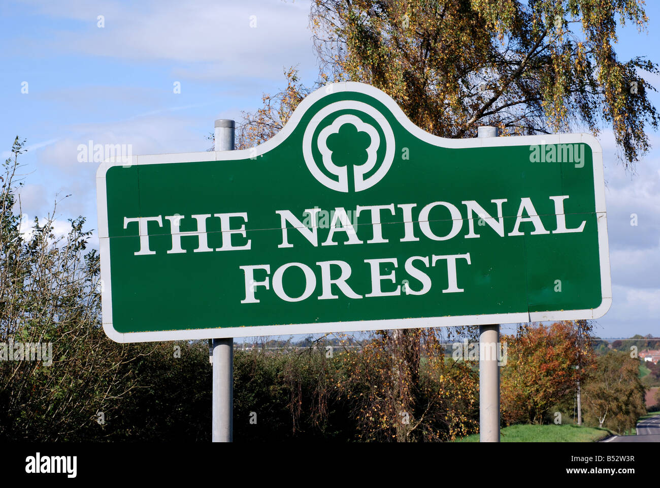 National Forest sign near, Ibstock, Leicestershire, England, UK Stock Photo