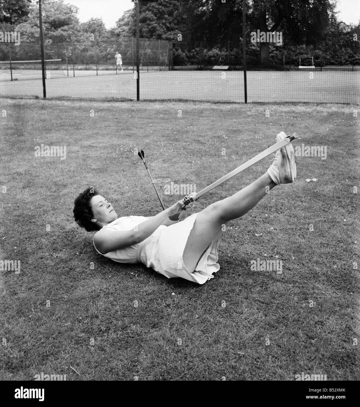 Archery Accident;Bisham Abbey Physical recreation centre. A woman on