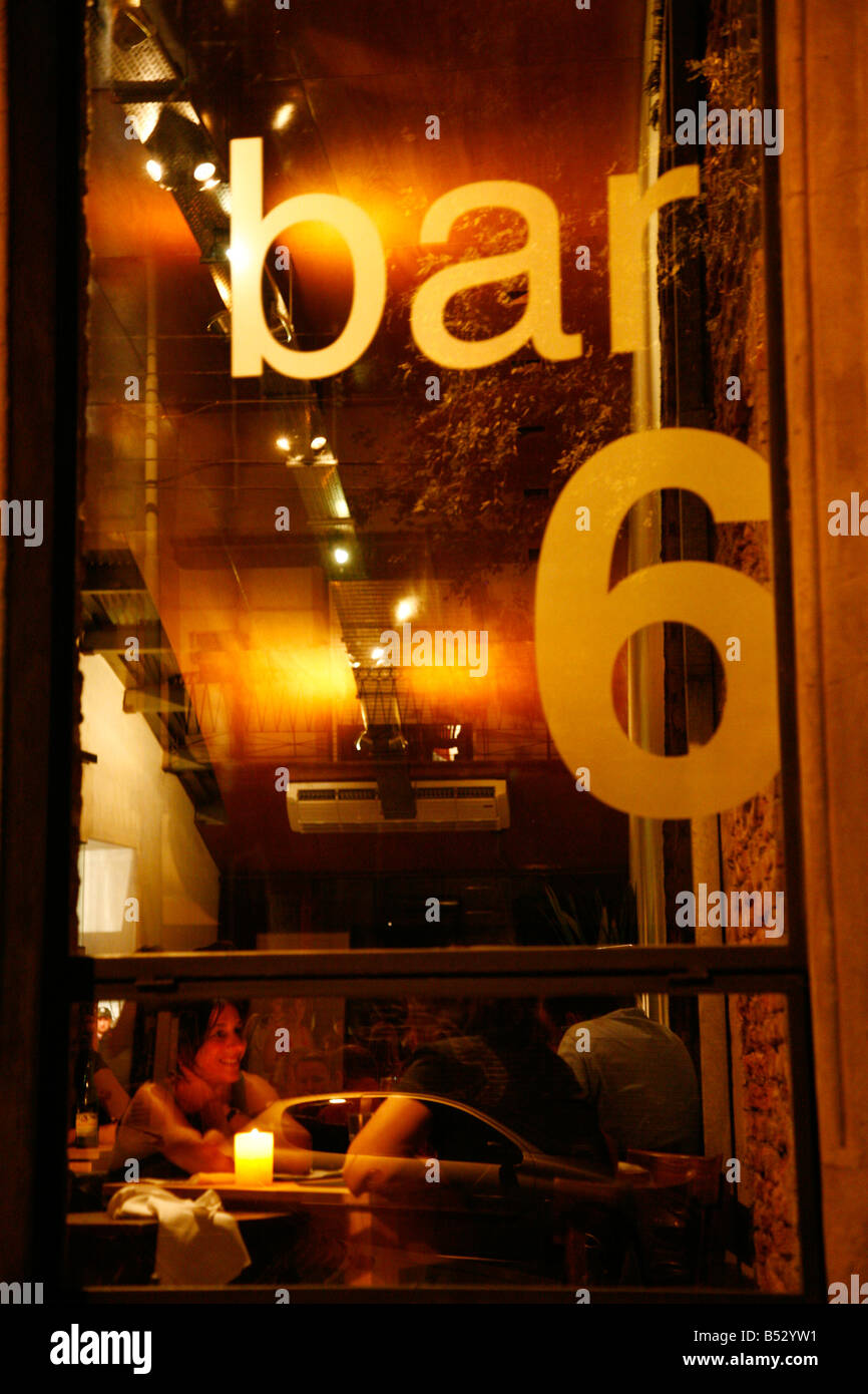 March 2008 - Bar 6 a cafe and bar in the trendy area of Palermo Viejo known as Soho Buenos Aires Argentina Stock Photo