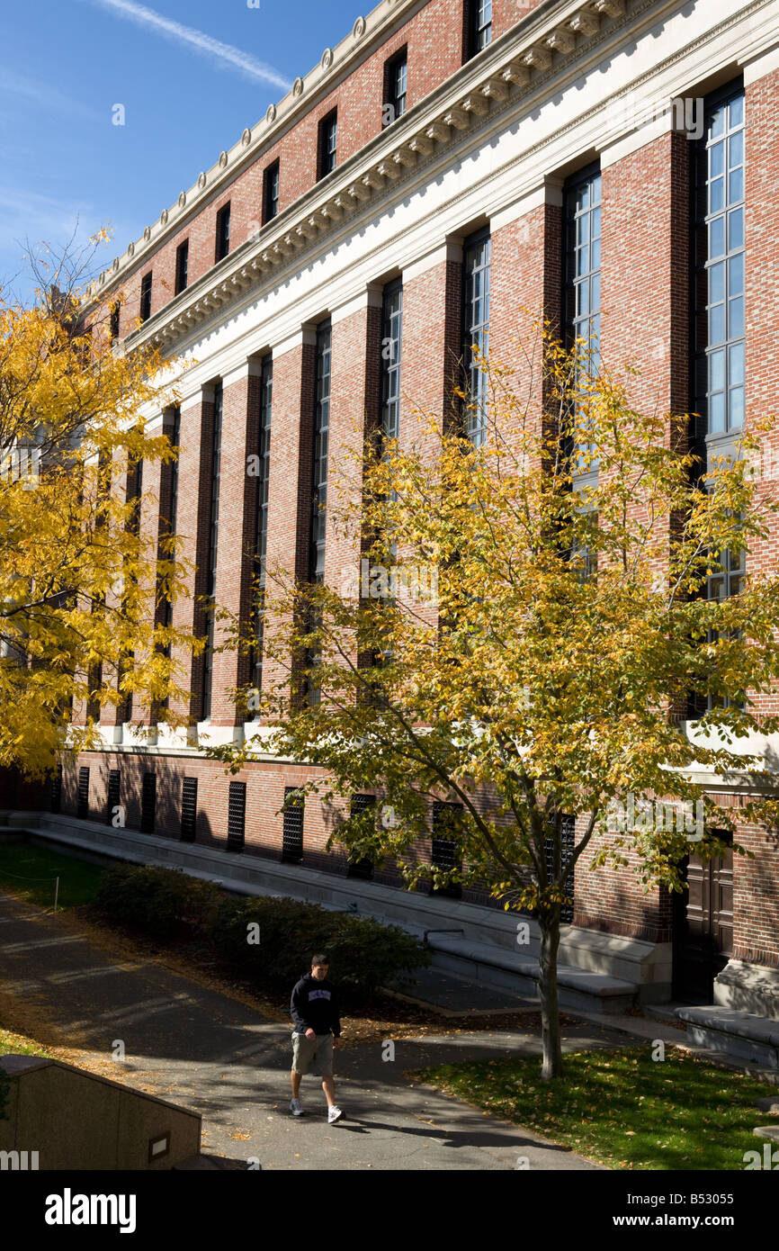 Widener Library Harvard University Cambridge Massachusetts Stock Photo