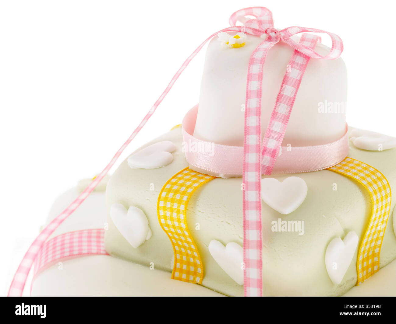 Iced Birthday Cake Stock Photo Alamy