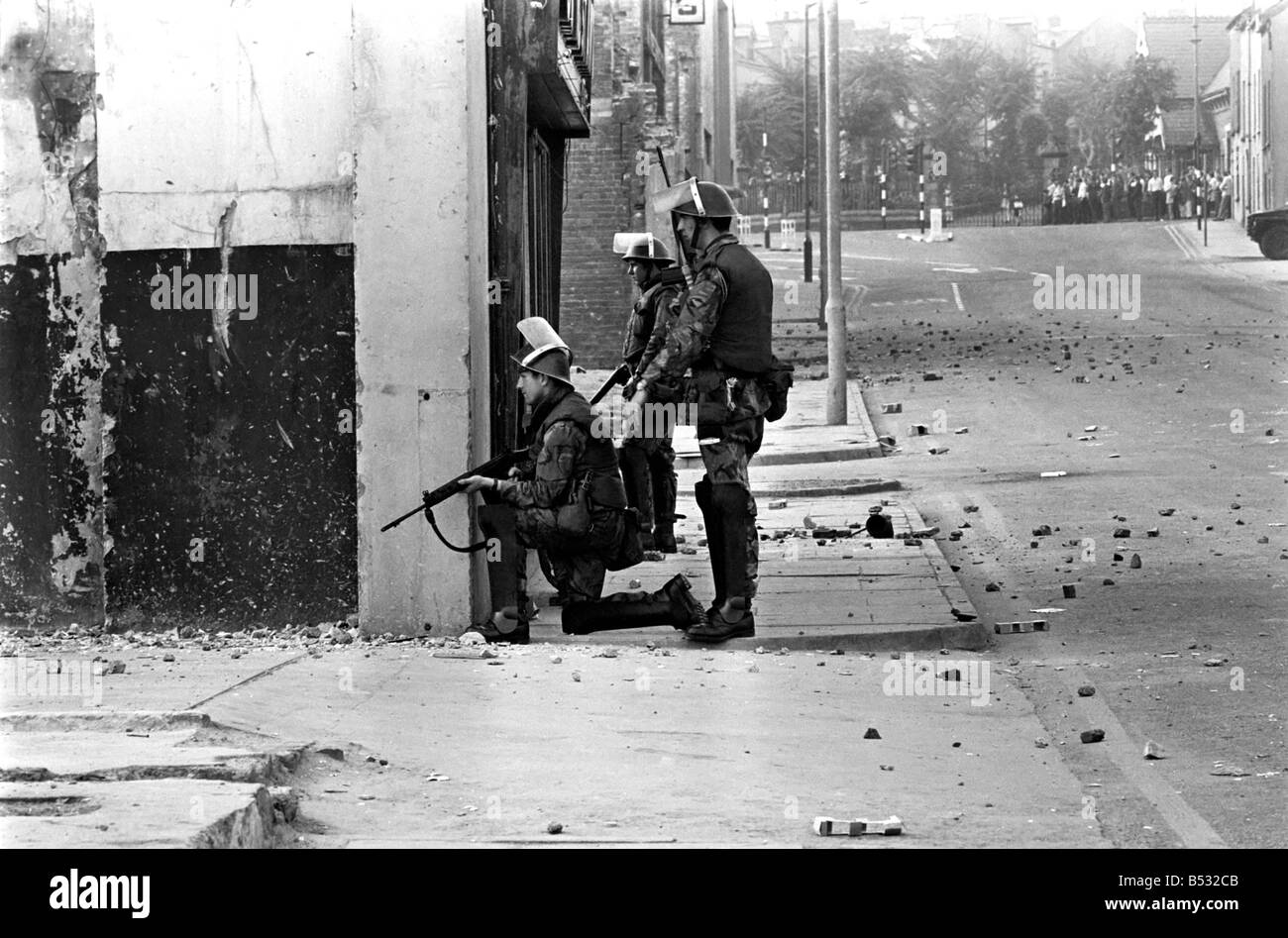Northern Ireland Sept. 1971, Rioting in the Bogside, Londonderry where ...