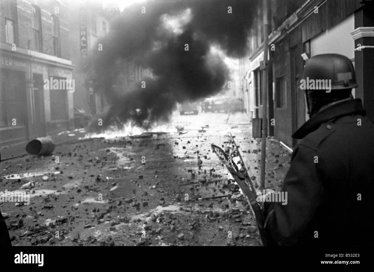Northern Ireland Aug. 1969. General Scenes of rioting in Londonderry ...