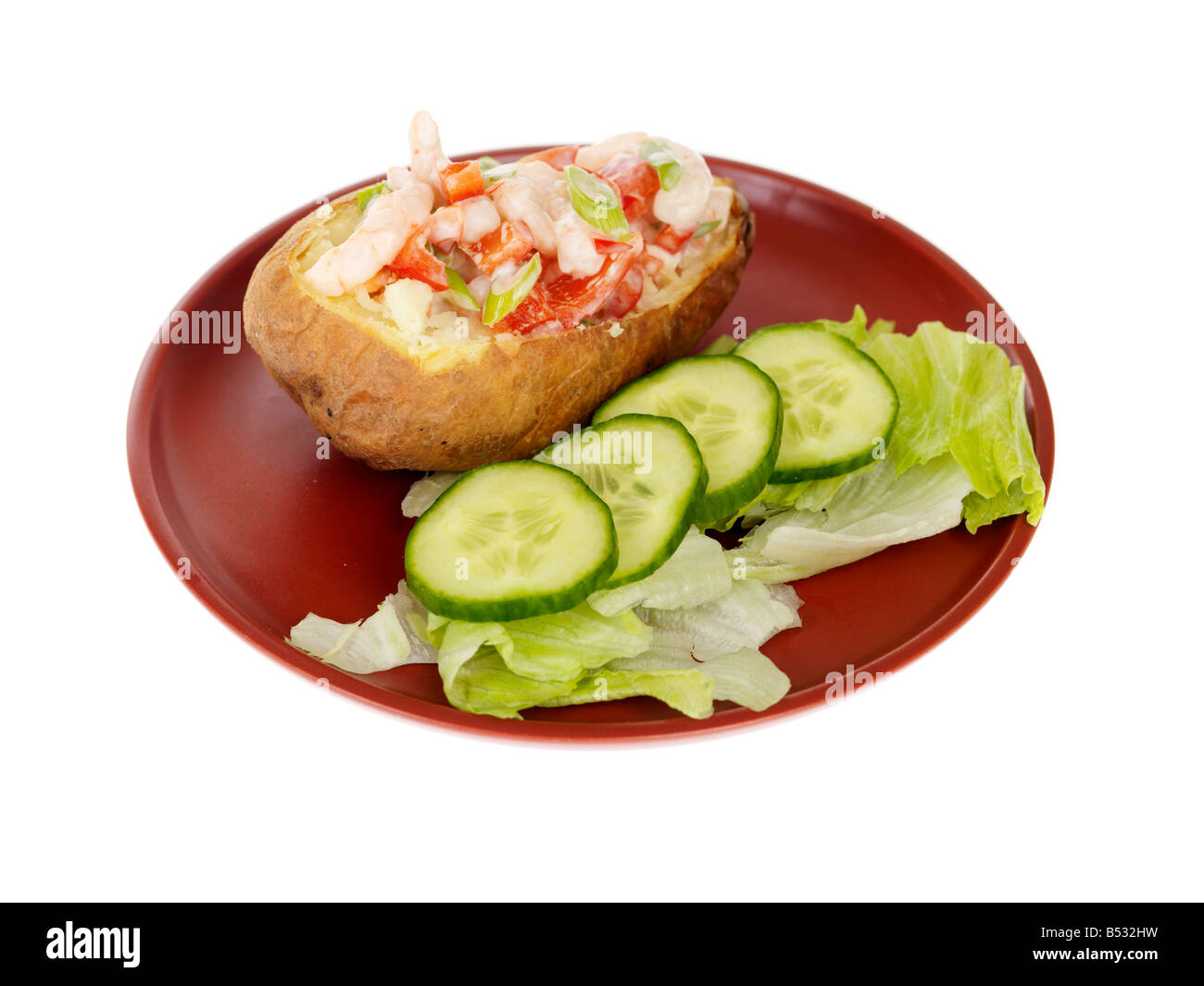 Prawn Jacket Potato Stock Photo Alamy