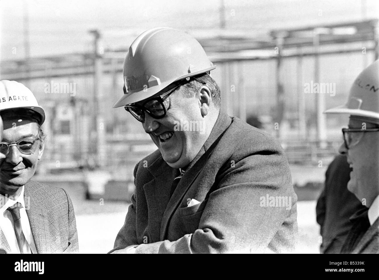 Northern Ireland Secretary Willie Whitelaw seen here during a visit to Du Pont factory in Londonderry. April 1972 72-4759-001 Stock Photo