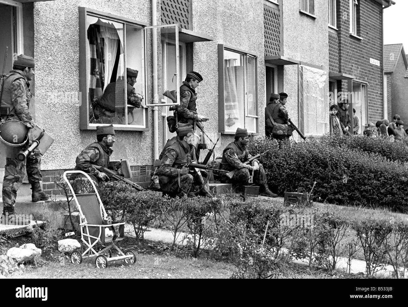 Northern Ireland July 1972. Aftermath scenes of the Lenadoon Estate