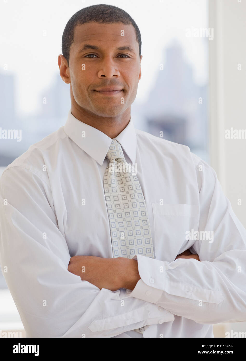 African businessman looking confident Stock Photo