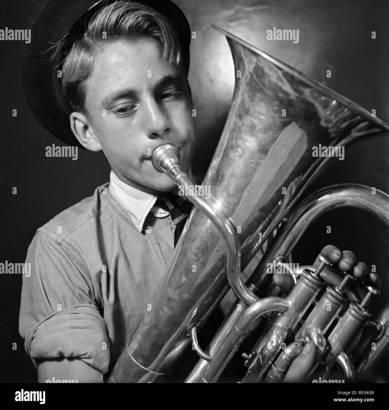 Euphonium musician Black and White Stock Photos & Images Alamy