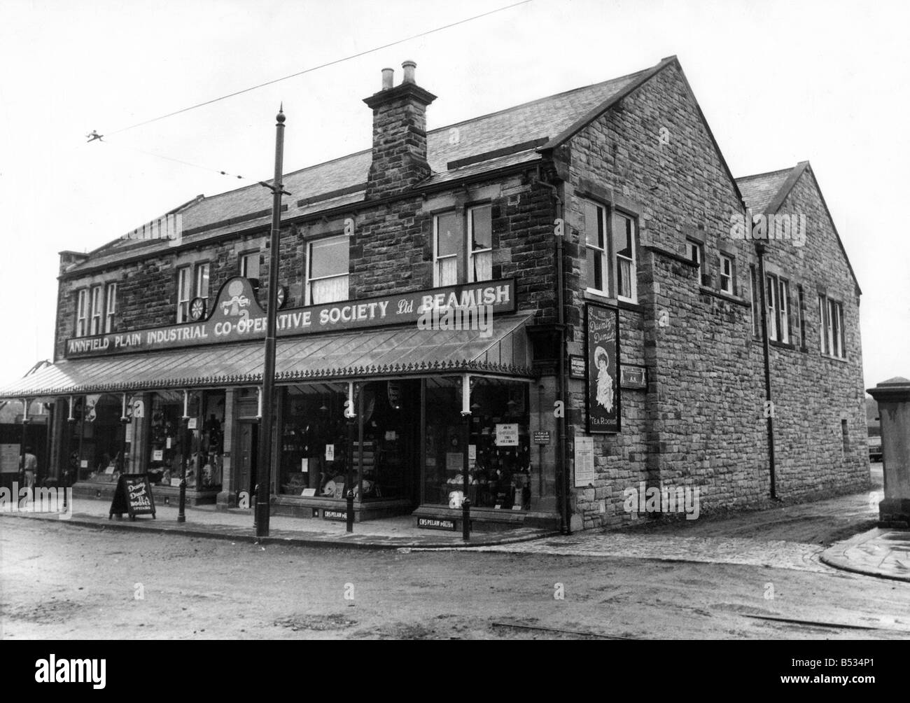 The Annfield Plain Co op relocated at Beamish Museum Stock Photo