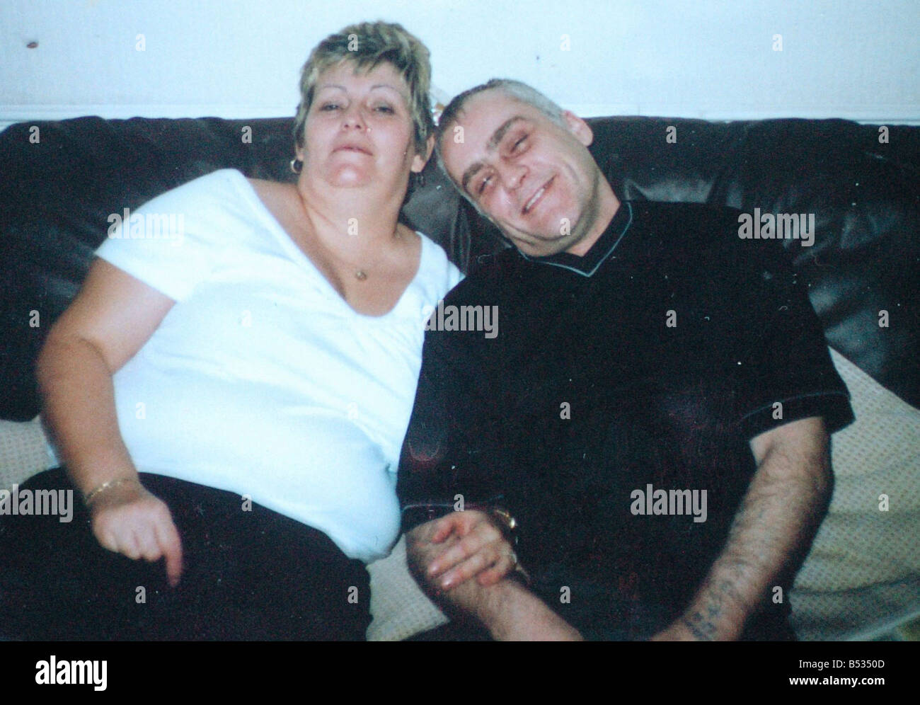 Patrick Docherty MURDERER with Elizabeth Miller who he will marry in Shotts prison Pat the Rat murdered 91 year old Margaret Irvine Stock Photo