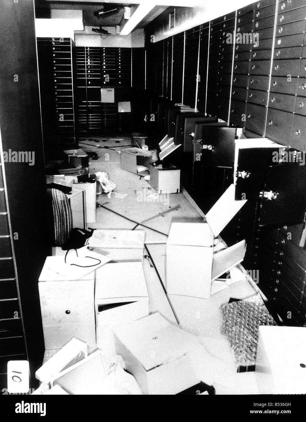 Knightsbridge Safe Deposit Box Centre after it was robbed Stock Photo
