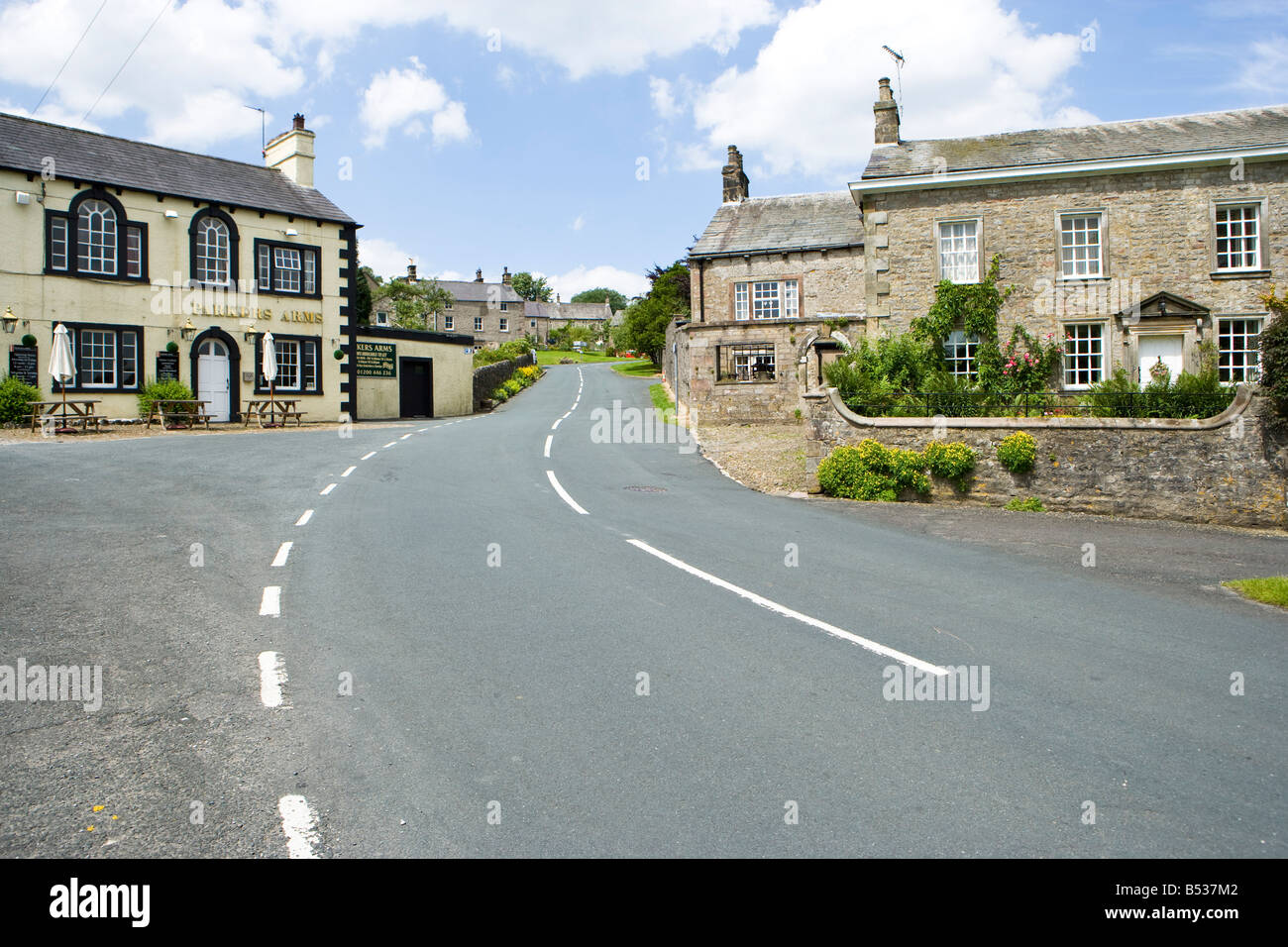 Parkers Arms pub in the village of Newton, Forest of Bowland, Lancashire Stock Photo
