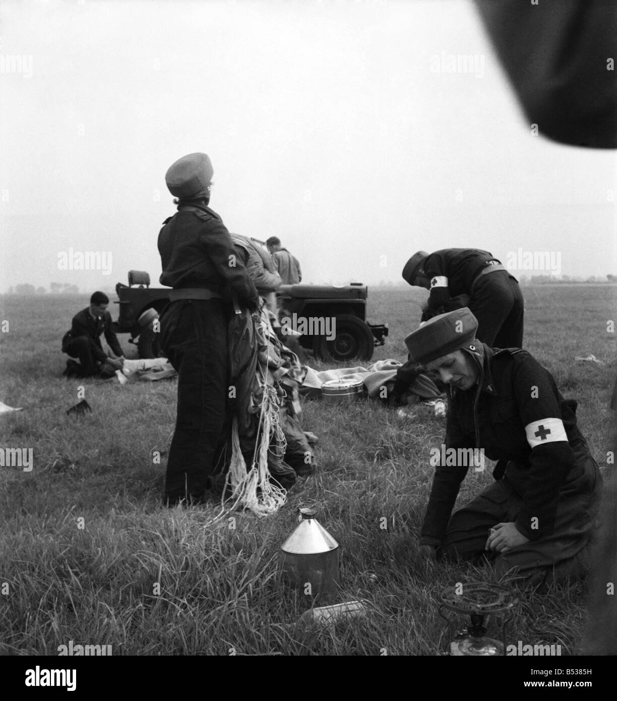 RAF Parachute Nurses. October 1948 O15033 Stock Photo