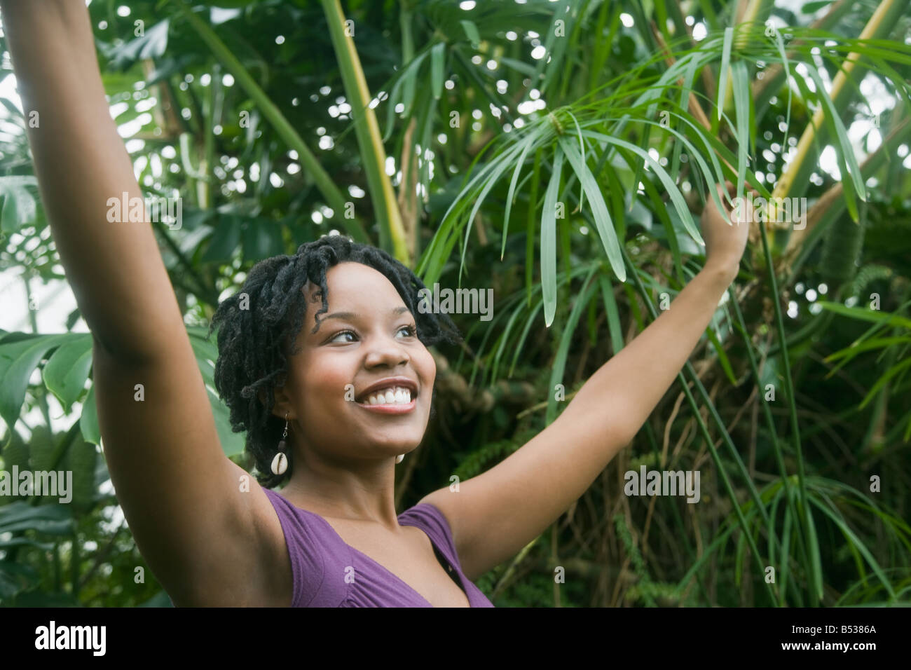One woman arm up success hi-res stock photography and images - Alamy