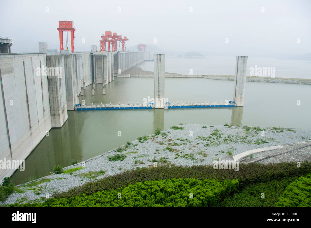 Three Gorges Dam Project, Yangtze River, China. Stock Photo