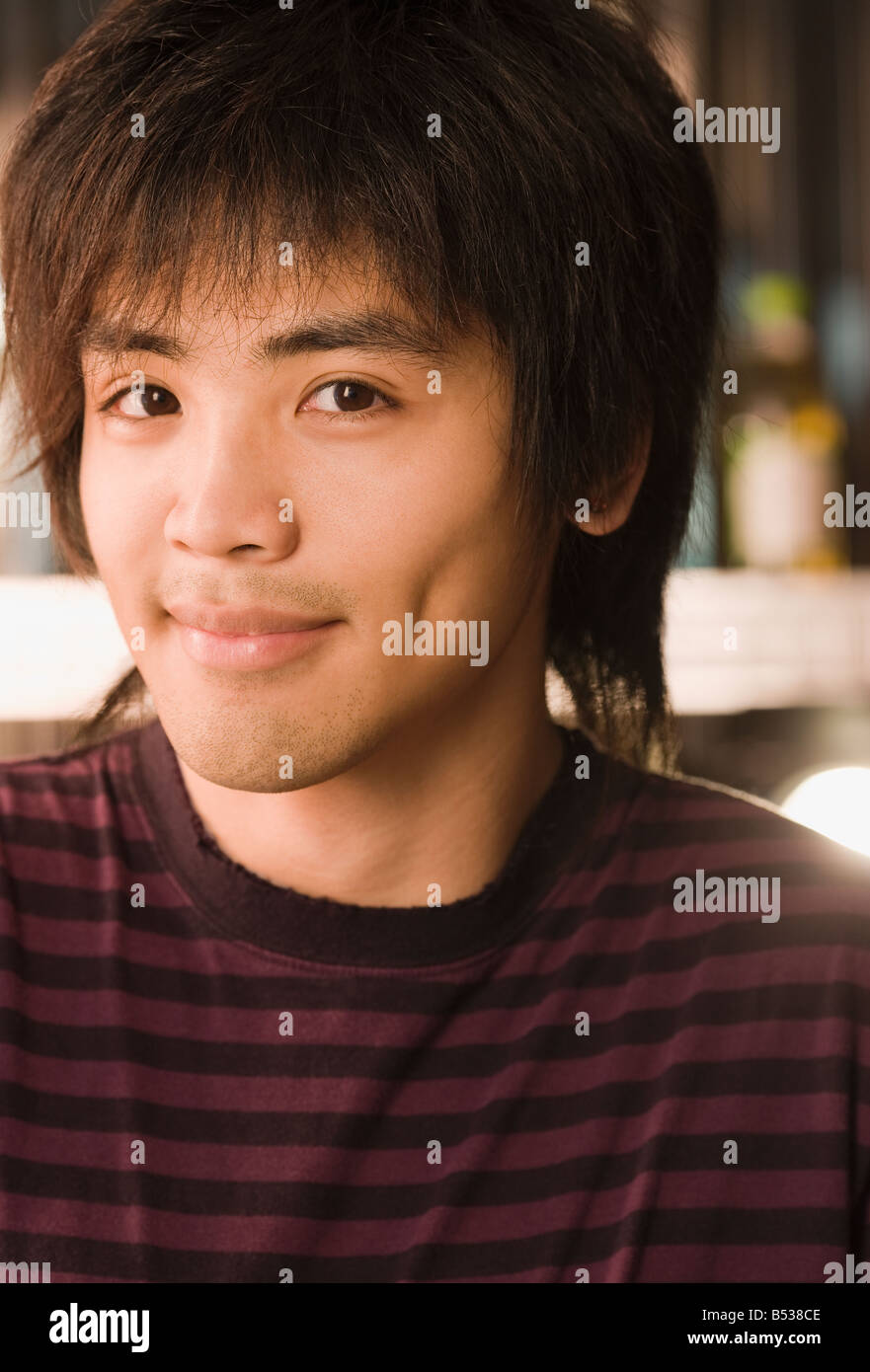 Asian man smiling Stock Photo