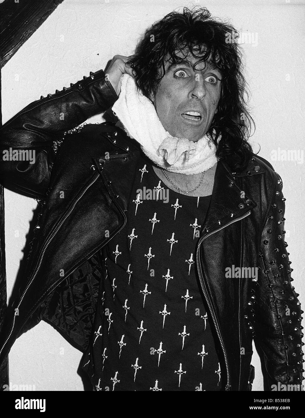 Alice Cooper American rock singer jokes after a stage stunt went wrong