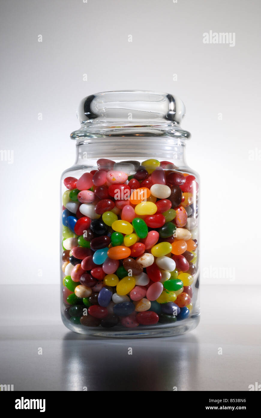 Jelly bean candy jar Stock Photo Alamy