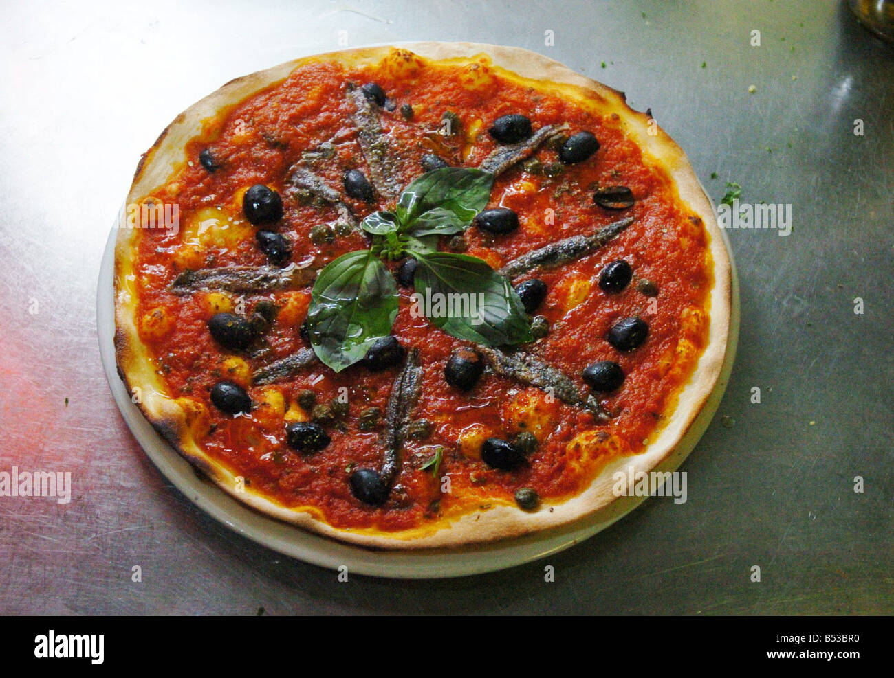 Pizza Pulcinella restaurant review Glasgow 2007 Stock Photo Alamy