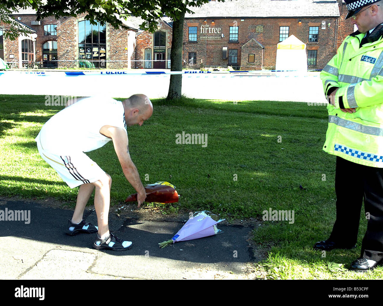 The car park of the Fir Tree Pub in Croxteth Liverpool where 11 year