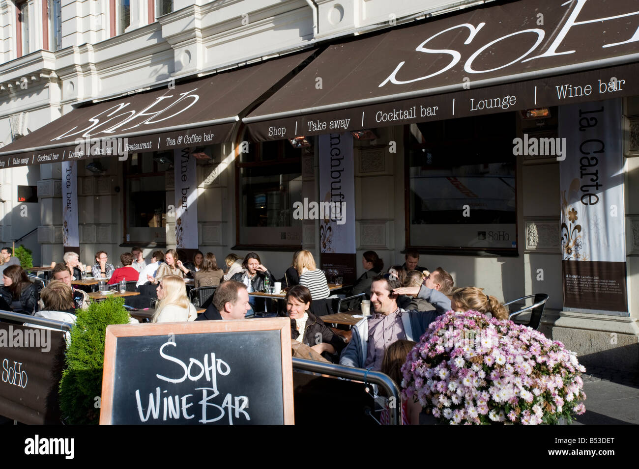 Cafe and bar in central Gothenburg Sweden Stock Photo Alamy