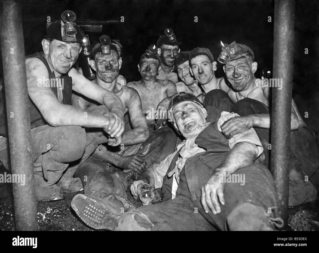 Coal mines underground scenes at  Norton Hill Colliery, Somerset. &#13;&#10;March 1946 &#13;&#10;P017668 Stock Photo