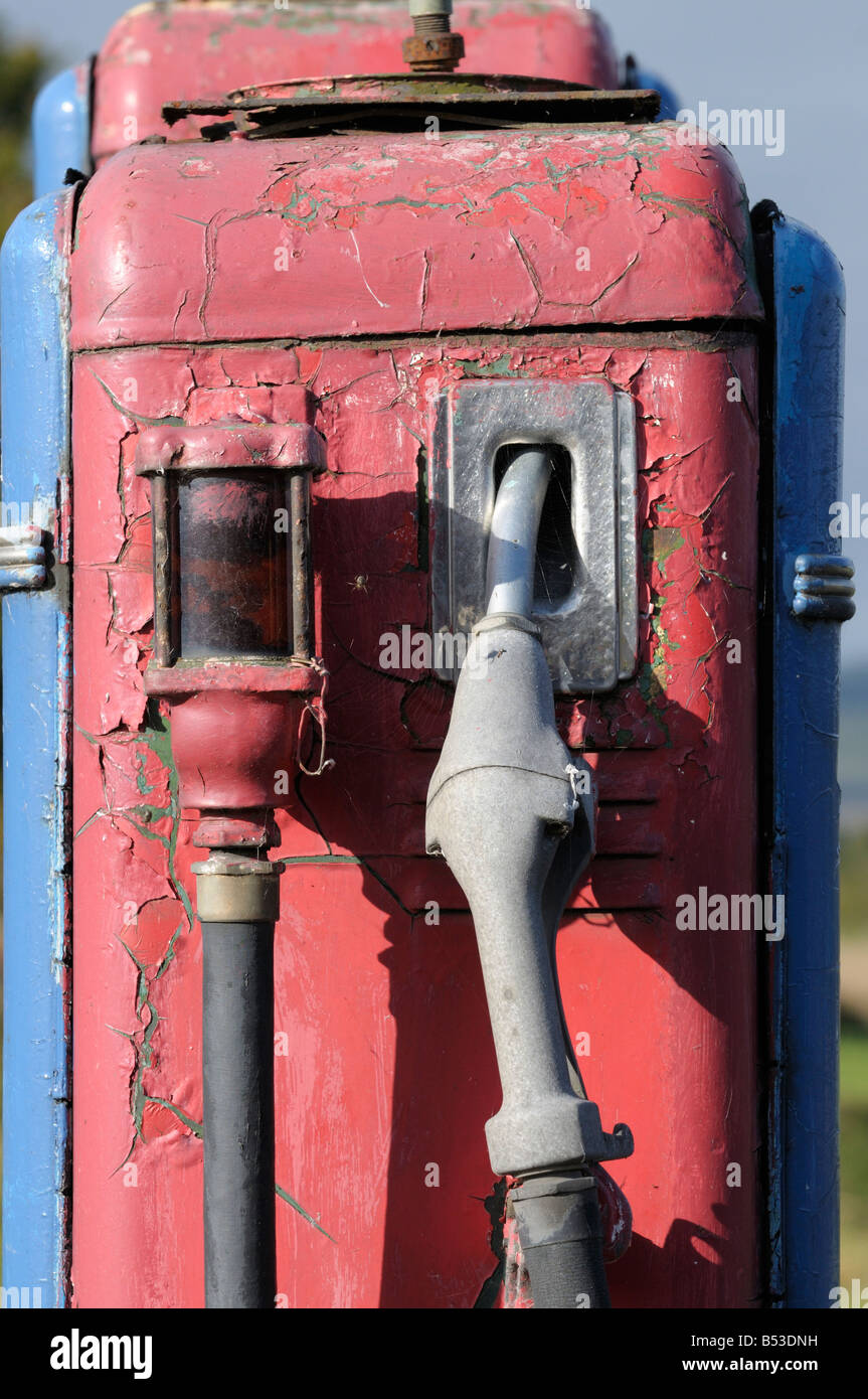 An old petrol station pump Stock Photo