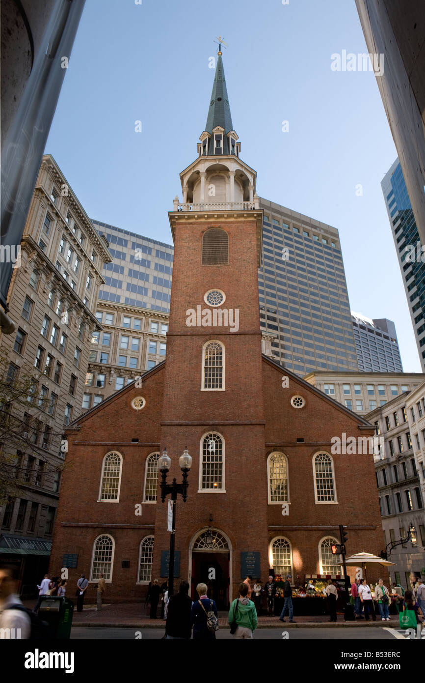 Old South Meeting House Boston Massachusetts Stock Photo