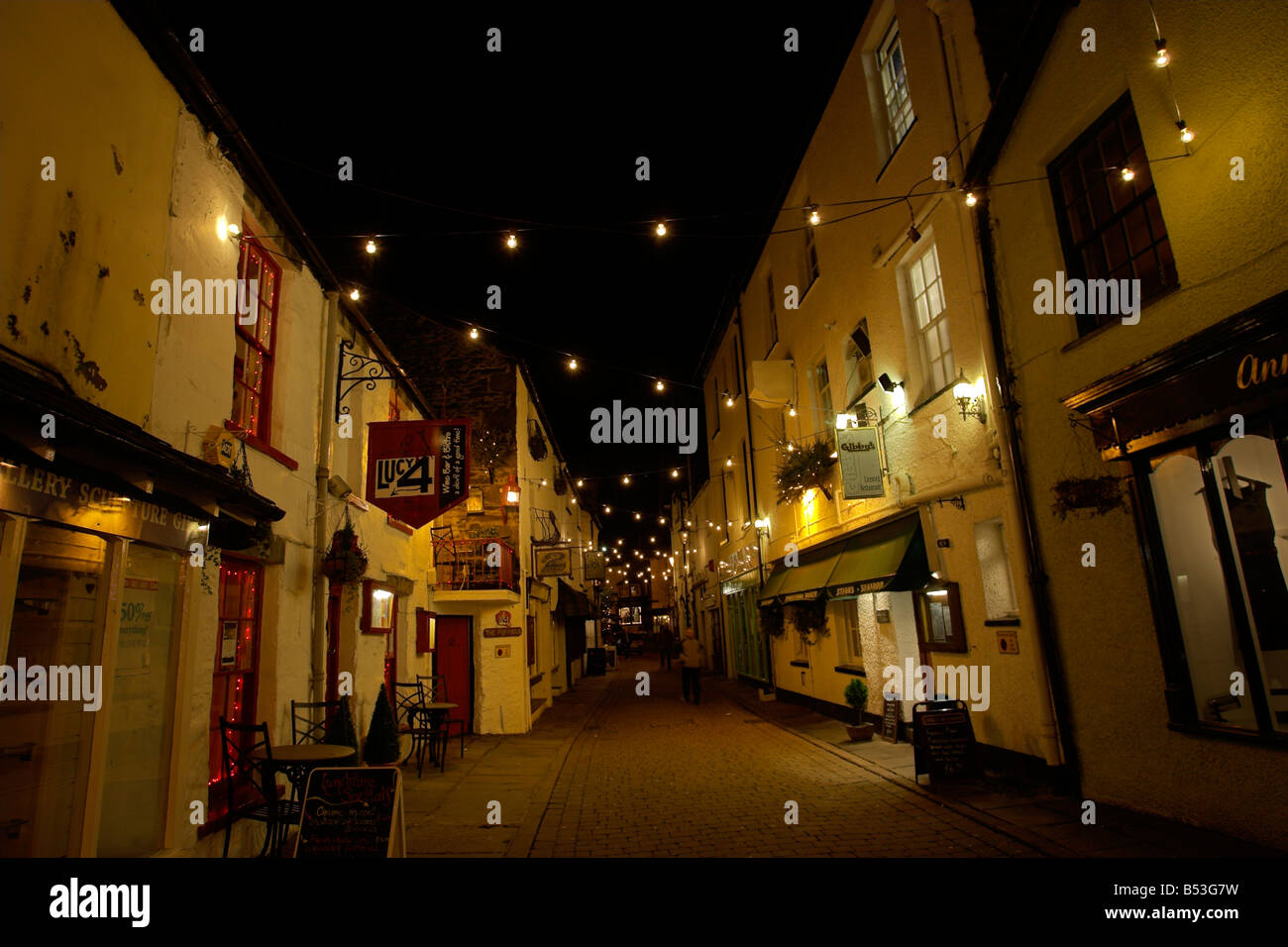 Bowness on Windermere Village at night Stock Photo Alamy
