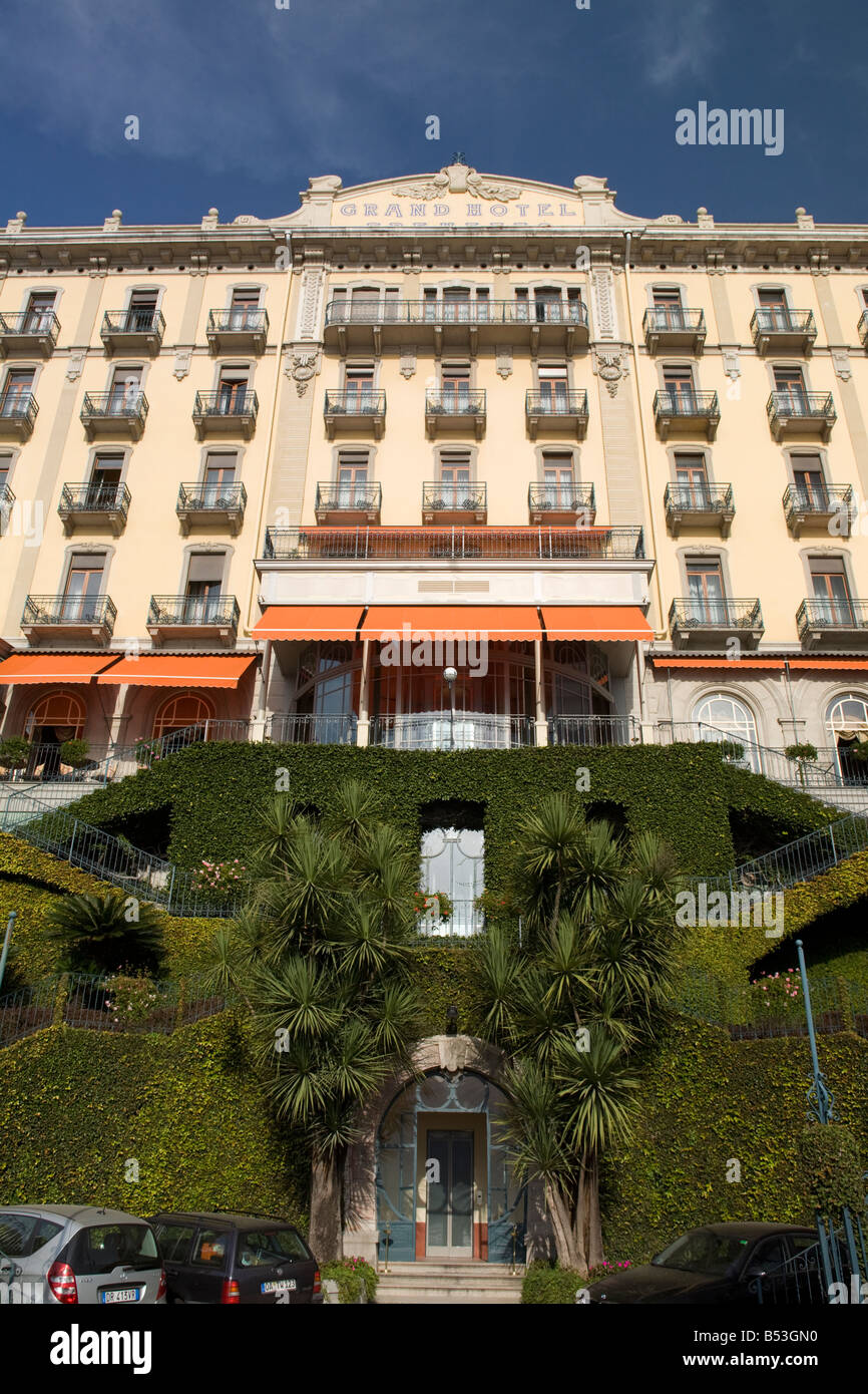 Grand Hotel Tremezzo, Tremezzo, Como, Lombardy, Italy. Front view Stock Photo