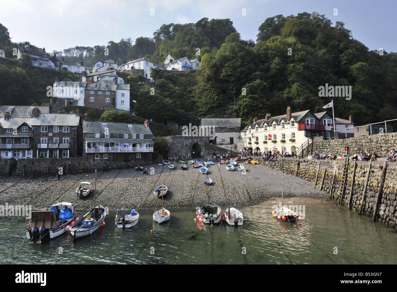 The harbour at Clovelly, Devon Stock Photo