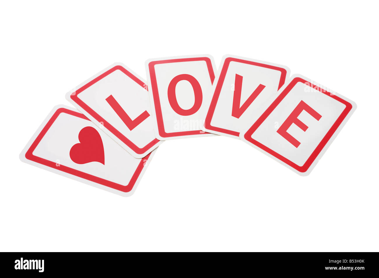 Cards with Love Writings Stock Photo