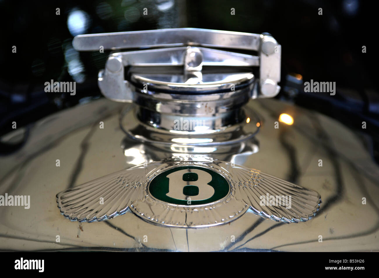 vintage Bentley car badge and radiator cap Stock Photo Alamy