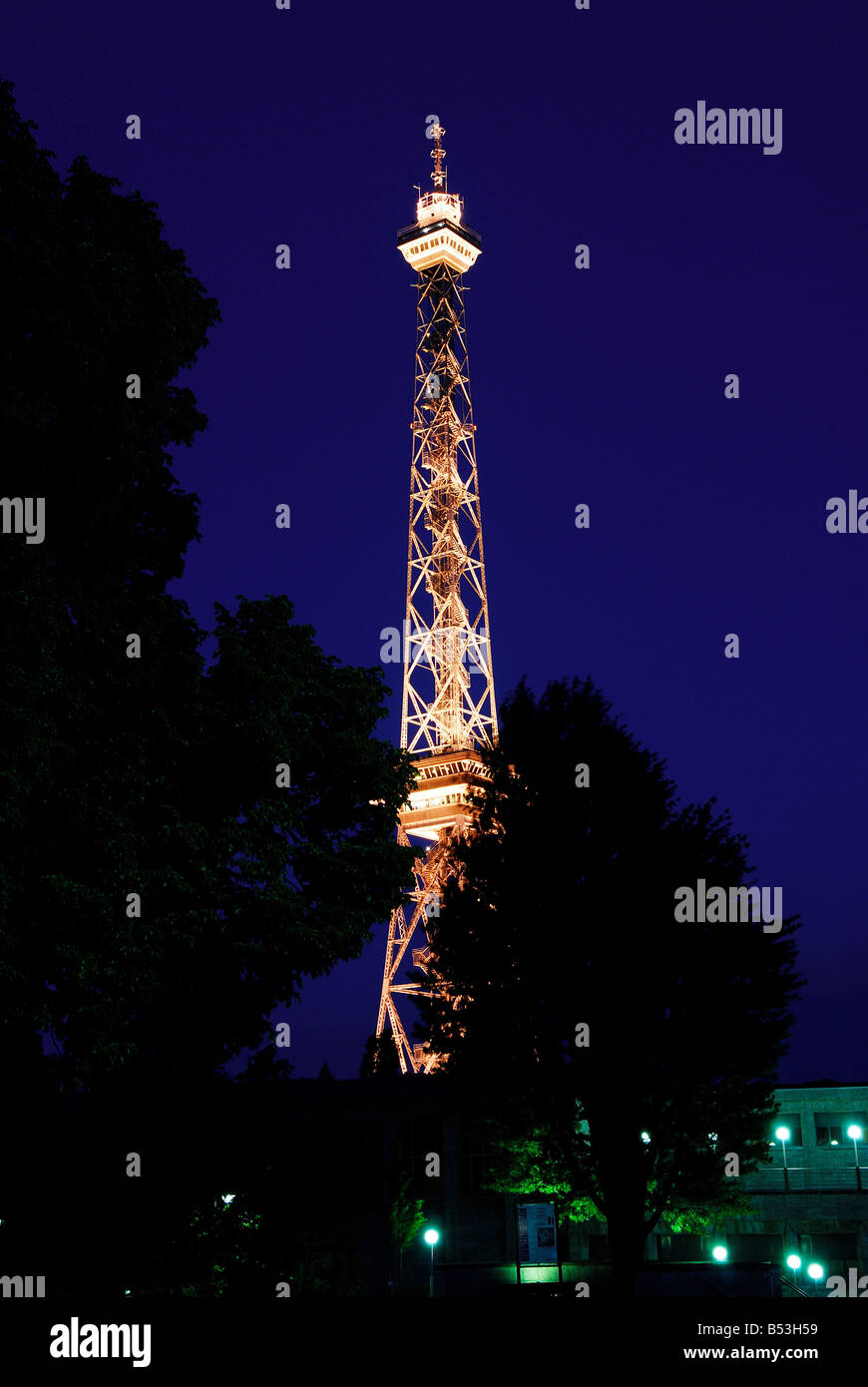 berlin, Funkturm, tower in the night, germany Stock Photo