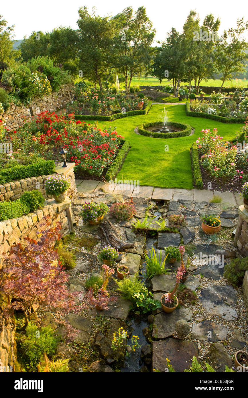 water feature, rill, in a large garden Stock Photo Alamy