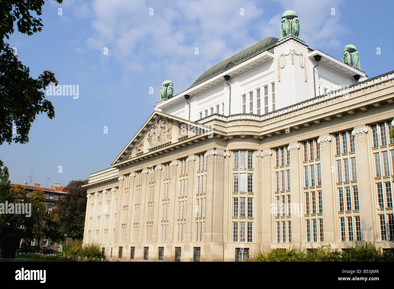 Croatian Goverment Archive building formerly the University Library Zagreb Croatia Stock Photo