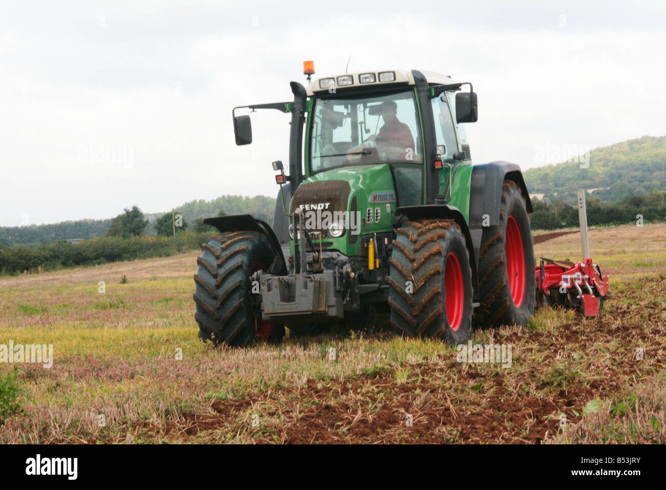 A farmer driving his Fendt tractor Stock Photo - Alamy
