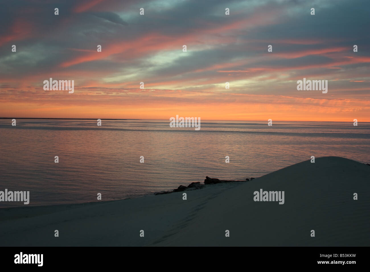 sunrise over pt gibbon on eyre peninsula with high resolution phortography Stock Photo