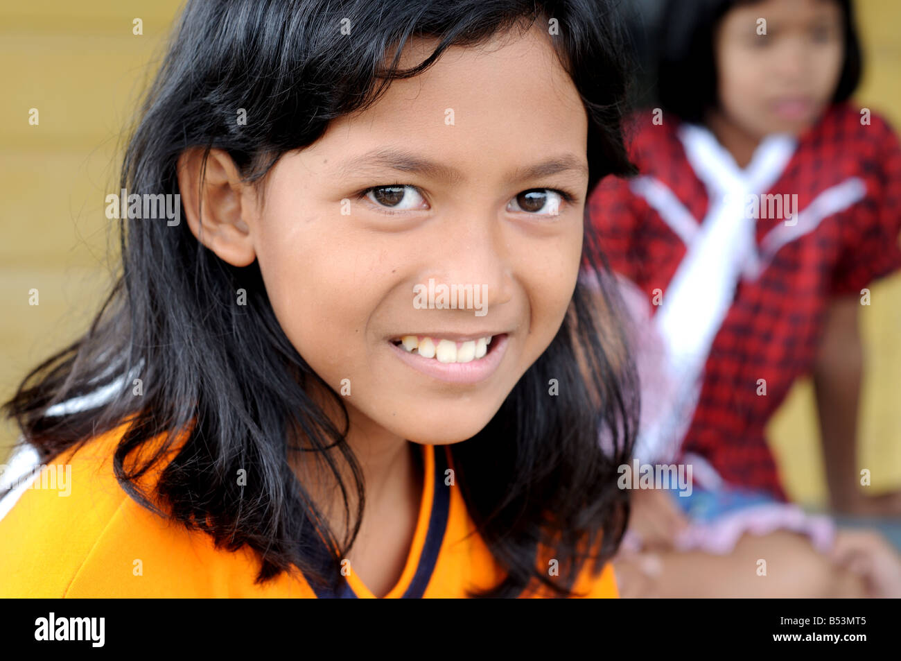 girl in belakang padang riau islands indonesia Stock Photo