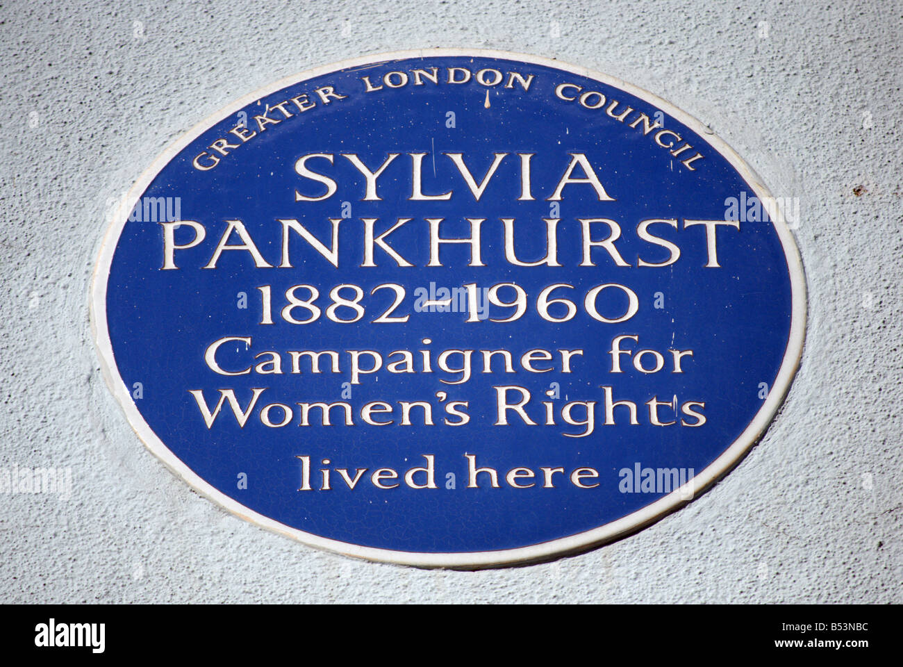 Sylvia Pankhurst Blue Plaque High Resolution Stock Photography and ...