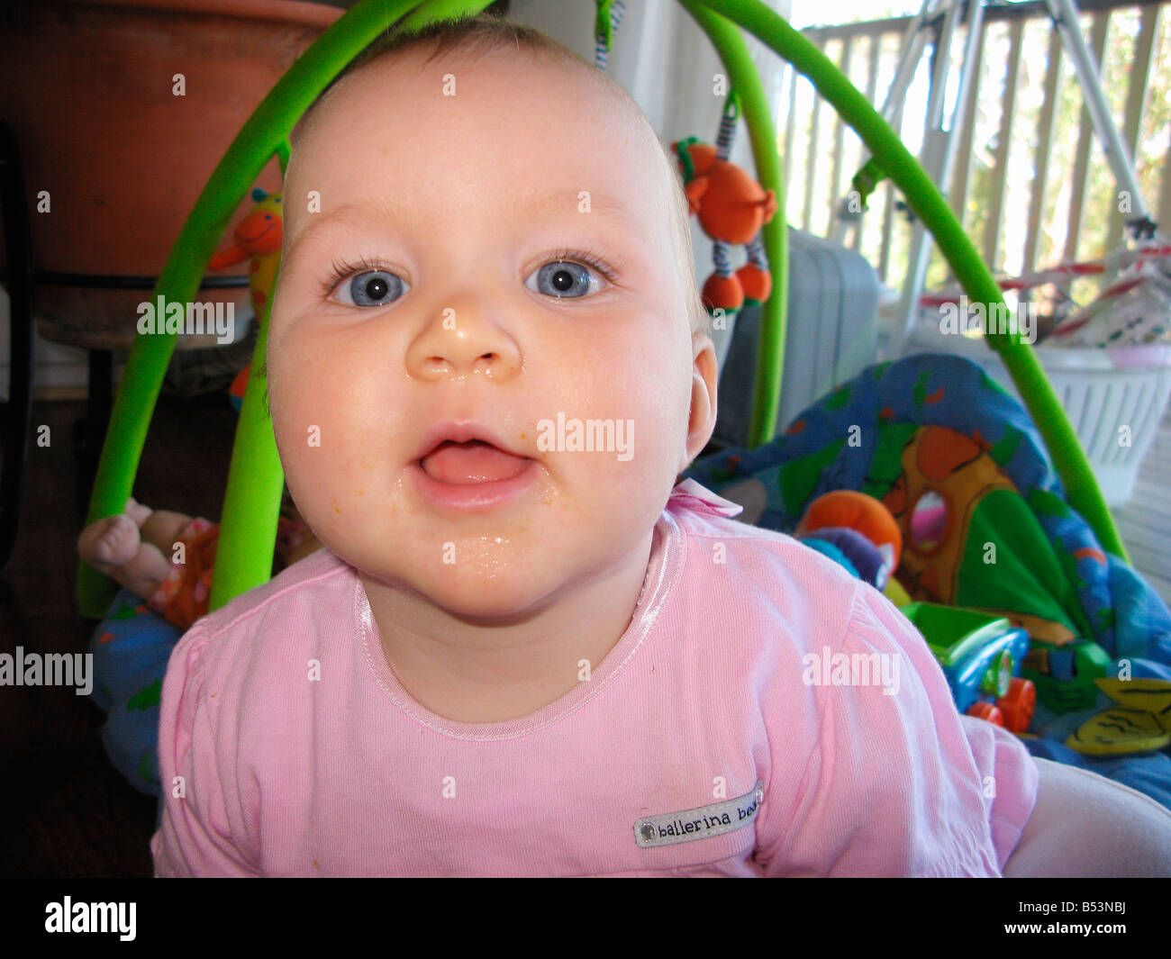 Portrait of baby girl looking at camera Stock Photo