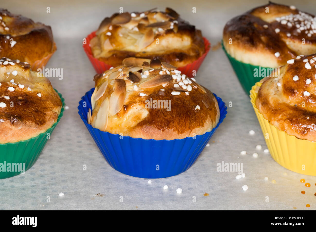 homemade cupcake buns Stock Photo