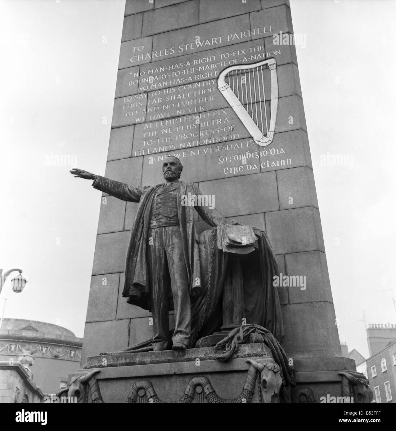 Republic of Ireland. Statues and architecture in the city of Dublin