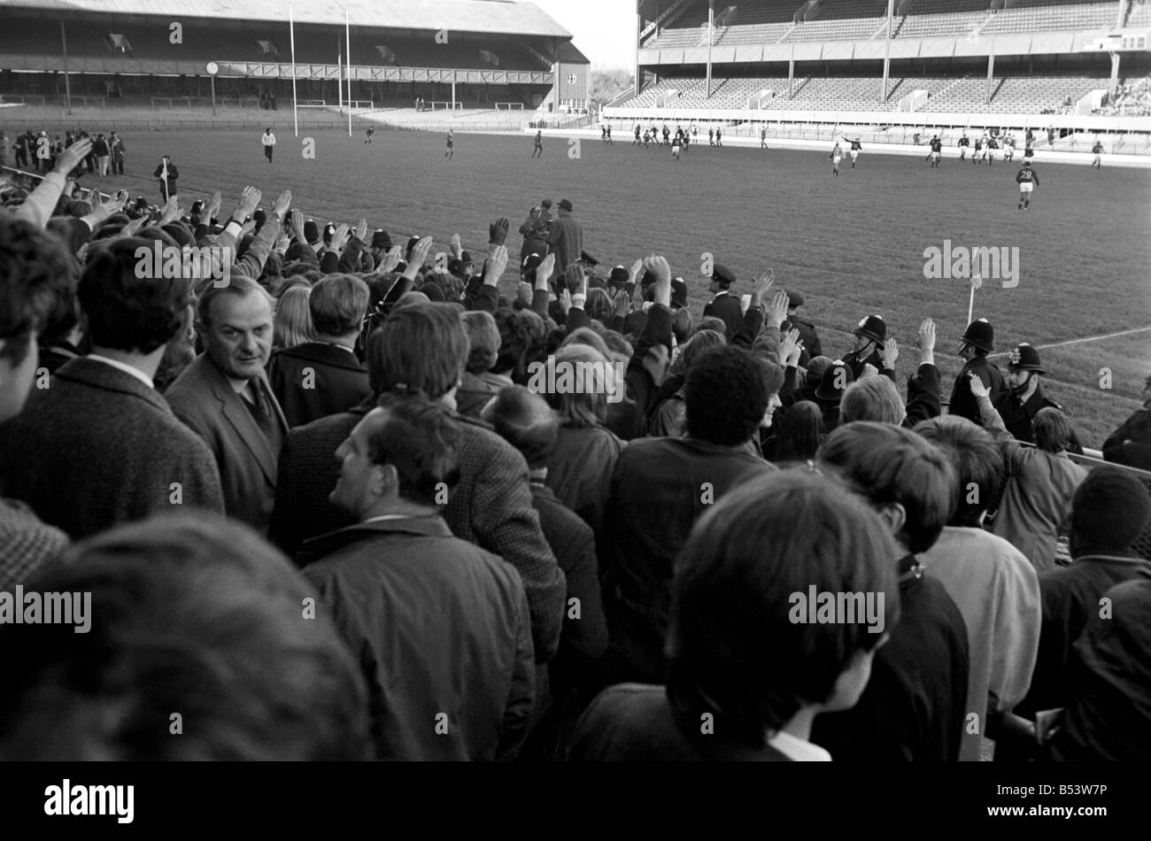 South Africa tour: General scenes of the demonstrations during the Spring Boks v. Oxford University match at Twickenham . Nov. 1 Stock Photo