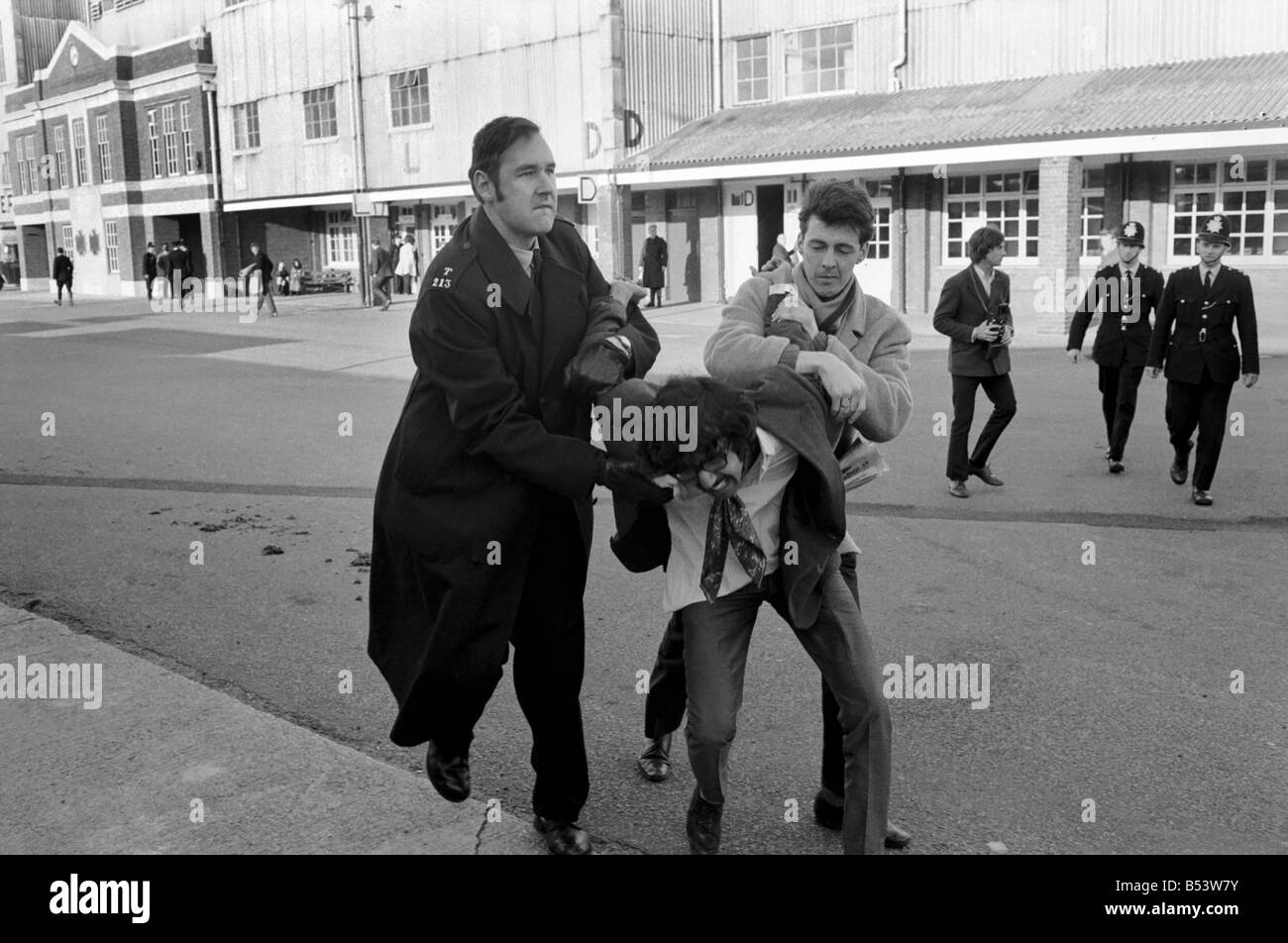 South Africa tour: General scenes of the demonstrations during the Spring Boks v. Oxford University match at Twickenham . Nov. 1 Stock Photo