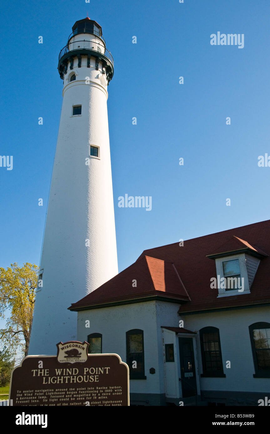 Wind Point Lighthouse, Lake Michigan, Wisconsin, USA Stock Photo Alamy